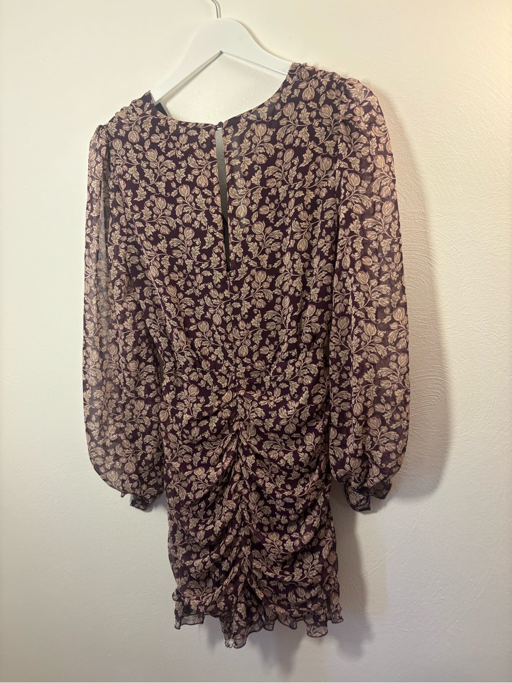 Zara Floral Wrap/Ruching Mini Dress Size Small - Picture 12 of 12